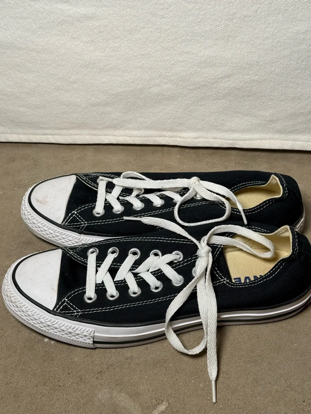 Converse Black and White Low Top Canvas Sneakers